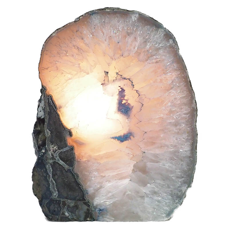1.87kg Blue Agate Crystal Lamp N573 4 Agate Crystal Lamp N573 | Himalayan Salt Factory