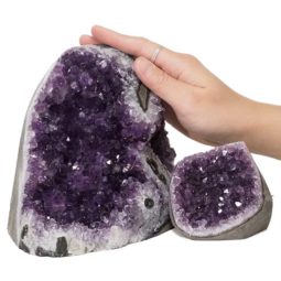 3.18kg Amethyst Polished Crystal Geode Specimen Set 2 Pieces DN337 5 Amethyst Polished Crystal Geode Specimen Set 2 Pieces DN337 | Himalayan Salt Factory