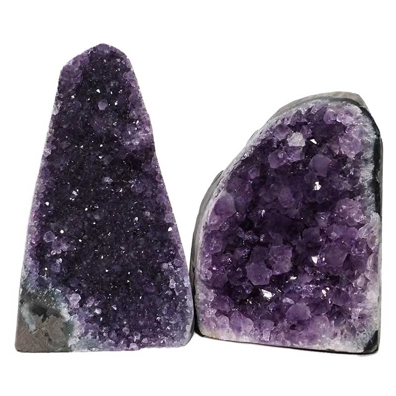 2.50kg Amethyst Polished Crystal Geode Specimen Set 2 Pieces DN343 3 Amethyst Polished Crystal Geode Specimen Set 2 Pieces DN343 | Himalayan Salt Factory