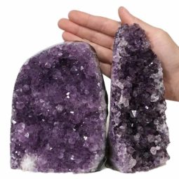 2.43kg Amethyst Polished Crystal Geode Specimen Set 2 Pieces DN344 5 Amethyst Polished Crystal Geode Specimen Set 2 Pieces DN344 | Himalayan Salt Factory