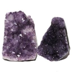 Amethyst Polished Crystal Geode Specimen Set 2 Pieces DN345 | Himalayan Salt Factory