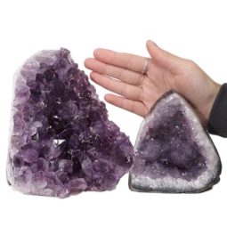 3.56kg Amethyst Polished Crystal Geode Specimen Set 2 Pieces DN352 5 Amethyst Polished Crystal Geode Specimen Set 2 Pieces DN352 | Himalayan Salt Factory