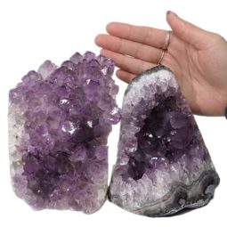 3.08kg Amethyst Polished Crystal Geode Specimen Set 2 Pieces DN354 5 Amethyst Polished Crystal Geode Specimen Set 2 Pieces DN354 | Himalayan Salt Factory