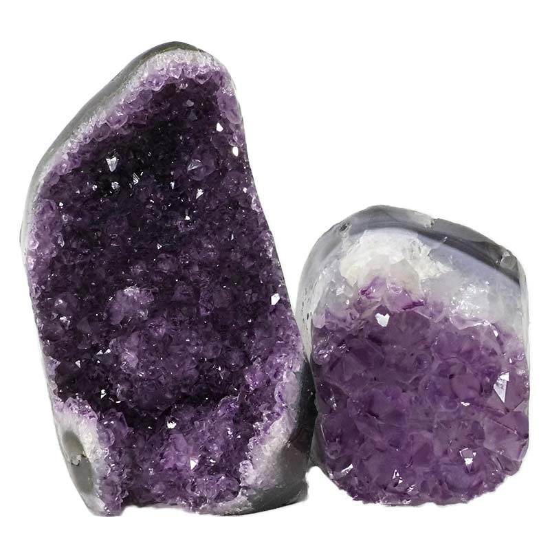 3.01kg Amethyst Polished Crystal Geode Specimen Set 2 Pieces DN356 3 Amethyst Polished Crystal Geode Specimen Set 2 Pieces DN356 | Himalayan Salt Factory