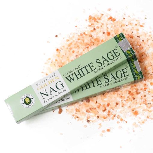 Golden Nag Masala Incense - White Sage | Himalayan Salt Factory
