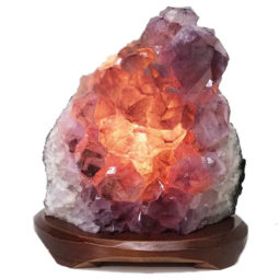 4.19kg Natural Amethyst Crystal Lamp with Timber Base DN296 6 Natural Amethyst Crystal Lamp with Timber Base DN296 | Himalayan Salt Factory