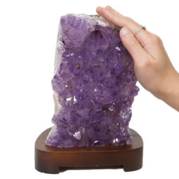 3.47kg Natural Amethyst Crystal Lamp with Timber Base DN297 7 Natural Amethyst Crystal Lamp with Timber Base DN297 | Himalayan Salt Factory