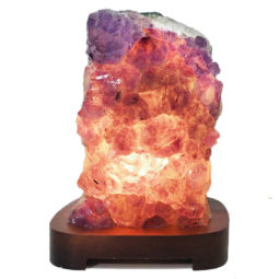 3.47kg Natural Amethyst Crystal Lamp with Timber Base DN297 6 Natural Amethyst Crystal Lamp with Timber Base DN297 | Himalayan Salt Factory