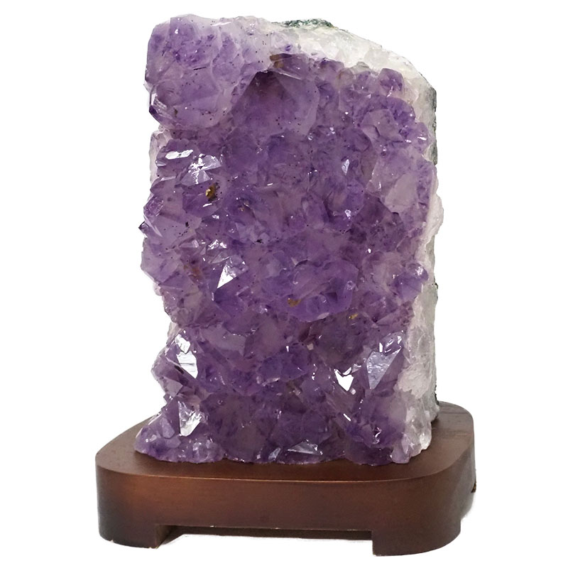 3.47kg Natural Amethyst Crystal Lamp with Timber Base DN297 3 Natural Amethyst Crystal Lamp with Timber Base DN297 | Himalayan Salt Factory