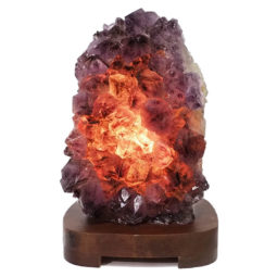 3.47kg Natural Amethyst Crystal Lamp with Timber Base DN308 6 Natural Amethyst Crystal Lamp with Timber Base DN308 | Himalayan Salt Factory
