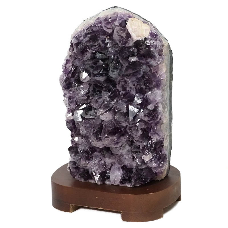 4.02kg Natural Amethyst Crystal Lamp with Timber Base DN309 3 Natural Amethyst Crystal Lamp with Timber Base DN309 | Himalayan Salt Factory