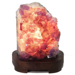 3kg Natural Amethyst Crystal Lamp with Timber Base DN310 6 Natural Amethyst Crystal Lamp with Timber Base DN310 | Himalayan Salt Factory