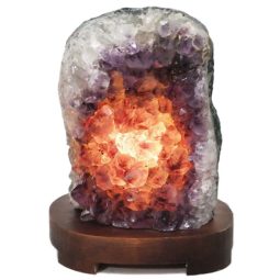 2.69kg Natural Amethyst Crystal Lamp with Timber Base DN312 6 Natural Amethyst Crystal Lamp with Timber Base DN312 | Himalayan Salt Factory