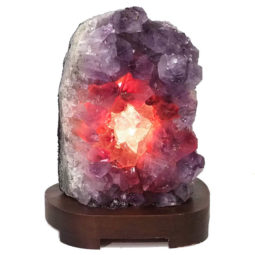 3.51kg Natural Amethyst Crystal Lamp with Timber Base DN315 6 Natural Amethyst Crystal Lamp with Timber Base DN315 | Himalayan Salt Factory