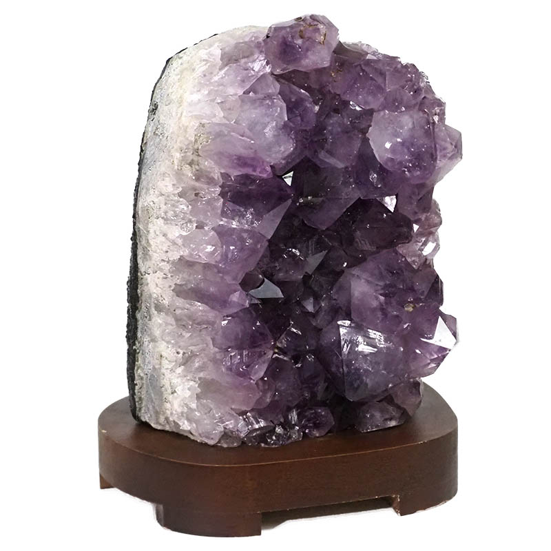 3.51kg Natural Amethyst Crystal Lamp with Timber Base DN315 3 Natural Amethyst Crystal Lamp with Timber Base DN315 | Himalayan Salt Factory