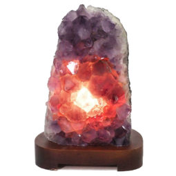 3.16kg Natural Amethyst Crystal Lamp with Timber Base DN316 6 Natural Amethyst Crystal Lamp with Timber Base DN316 | Himalayan Salt Factory