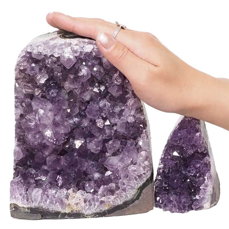 3.10kg Amethyst Polished Crystal Geode Specimen Set 2 Pieces DN418 4 1.90kg Amethyst Polished Crystal Geode Specimen Set 2 Pieces DN418 | Himalayan Salt Factory
