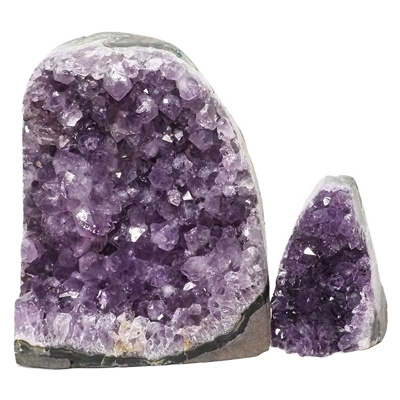 3.10kg Amethyst Polished Crystal Geode Specimen Set 2 Pieces DN418 3 1.90kg Amethyst Polished Crystal Geode Specimen Set 2 Pieces DN418 | Himalayan Salt Factory