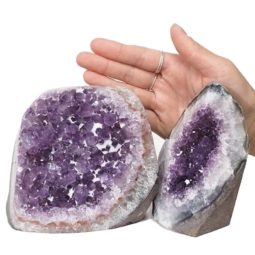 2.54kg Amethyst Polished Crystal Geode Specimen Set 2 Pieces DN420 5 1.90kg Amethyst Polished Crystal Geode Specimen Set 2 Pieces DN420 | Himalayan Salt Factory