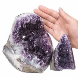 2.42kg Amethyst Polished Crystal Geode Specimen Set 2 Pieces DN421 5 1.90kg Amethyst Polished Crystal Geode Specimen Set 2 Pieces DN421 | Himalayan Salt Factory