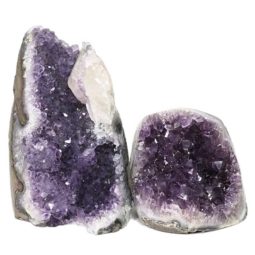 1.90kg Amethyst Polished Crystal Geode Specimen Set 2 Pieces DN422 | Himalayan Salt Factory