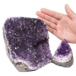 2.87kg Amethyst Polished Crystal Geode Specimen Set 2 Pieces DN424 5 1.90kg Amethyst Polished Crystal Geode Specimen Set 2 Pieces DN424 | Himalayan Salt Factory