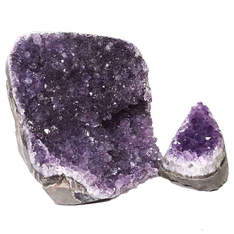 2.87kg Amethyst Polished Crystal Geode Specimen Set 2 Pieces DN424 3 1.90kg Amethyst Polished Crystal Geode Specimen Set 2 Pieces DN424 | Himalayan Salt Factory