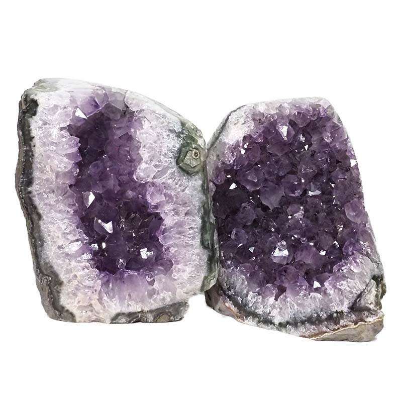 2.31kg Amethyst Polished Crystal Geode Specimen Set 2 Pieces DN425 3 1.90kg Amethyst Polished Crystal Geode Specimen Set 2 Pieces DN425 | Himalayan Salt Factory