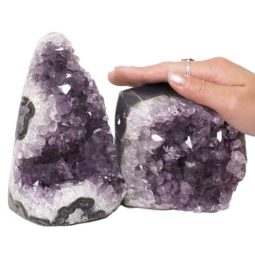 2.40kg Amethyst Polished Crystal Geode Specimen Set 2 Pieces DN426 5 1.90kg Amethyst Polished Crystal Geode Specimen Set 2 Pieces DN426 | Himalayan Salt Factory