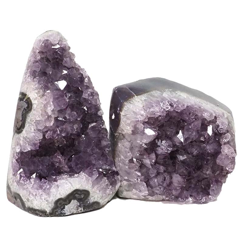 2.40kg Amethyst Polished Crystal Geode Specimen Set 2 Pieces DN426 3 1.90kg Amethyst Polished Crystal Geode Specimen Set 2 Pieces DN426 | Himalayan Salt Factory