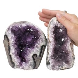 1.94kg Amethyst Polished Crystal Geode Specimen Set 2 Pieces DN396 5 2.18kg Amethyst Polished Crystal Geode Specimen Set 2 Pieces DN396 | Himalayan Salt Factory