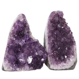 2.18kg Amethyst Polished Crystal Geode Specimen Set 2 Pieces DN397 | Himalayan Salt Factory