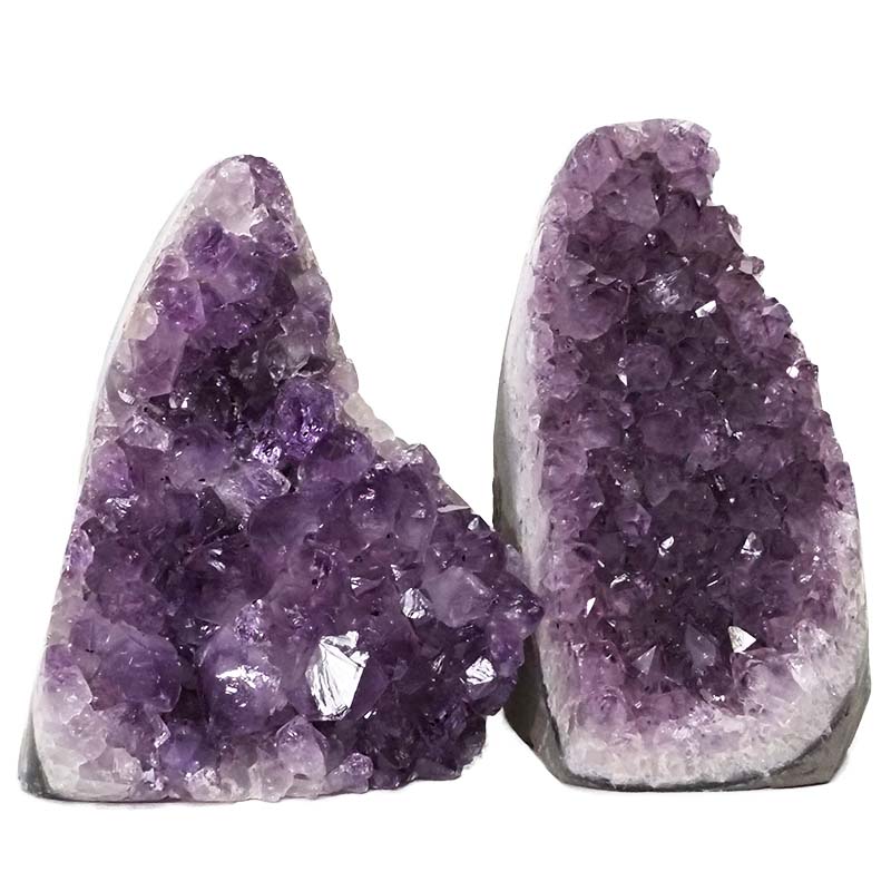 2.02kg Amethyst Polished Crystal Geode Specimen Set 2 Pieces DN397 3 2.18kg Amethyst Polished Crystal Geode Specimen Set 2 Pieces DN397 | Himalayan Salt Factory