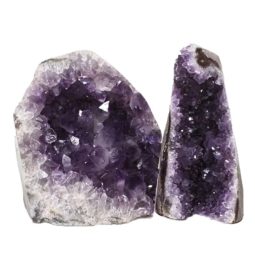 2.18kg Amethyst Polished Crystal Geode Specimen Set 2 Pieces DN398 | Himalayan Salt Factory
