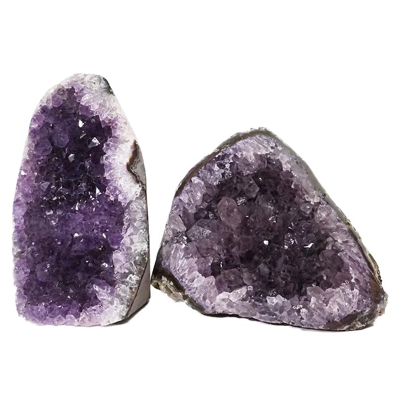 2.23kg Amethyst Polished Crystal Geode Specimen Set 2 Pieces DN399 3 2.18kg Amethyst Polished Crystal Geode Specimen Set 2 Pieces DN399 | Himalayan Salt Factory
