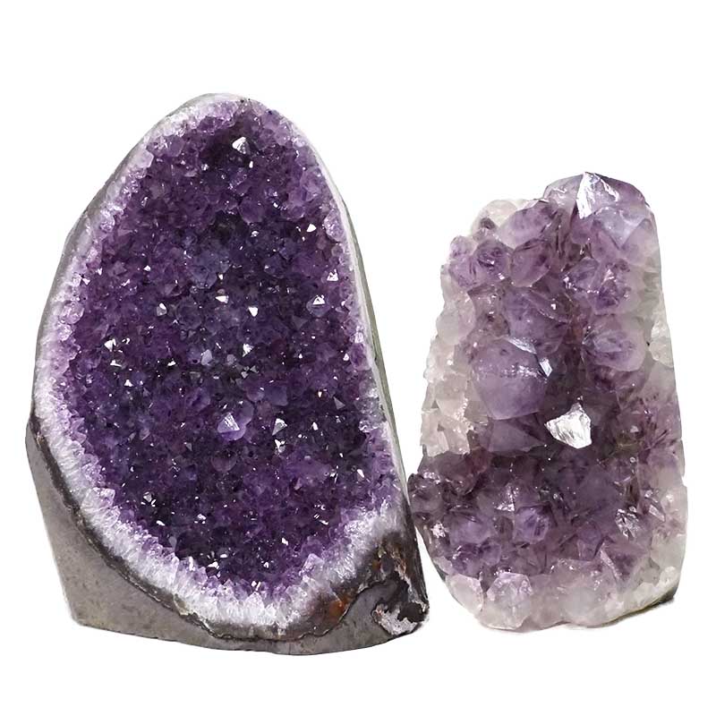 2.86kg Amethyst Polished Crystal Geode Specimen Set 2 Pieces DN403 3 2.18kg Amethyst Polished Crystal Geode Specimen Set 2 Pieces DN403 | Himalayan Salt Factory