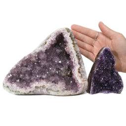 2.96kg Amethyst Polished Crystal Geode Specimen Set 2 Pieces DN405 5 2.18kg Amethyst Polished Crystal Geode Specimen Set 2 Pieces DN405 | Himalayan Salt Factory