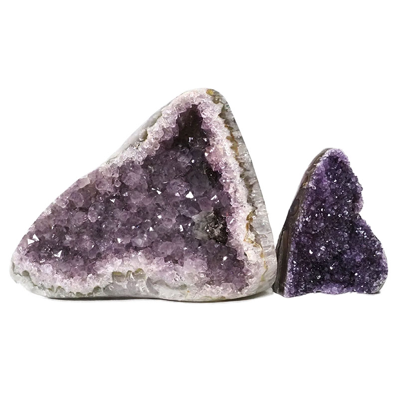 2.96kg Amethyst Polished Crystal Geode Specimen Set 2 Pieces DN405 3 2.18kg Amethyst Polished Crystal Geode Specimen Set 2 Pieces DN405 | Himalayan Salt Factory