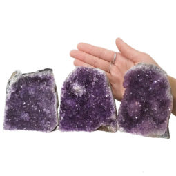 1.89kg Amethyst Crystal Geode Specimen Set 3 Pieces DN386 5 Amethyst Crystal Geode Specimen Set 3 Pieces DN386 | Himalayan Salt Factory