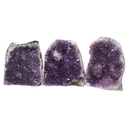 Amethyst Crystal Geode Specimen Set 3 Pieces DN386 | Himalayan Salt Factory