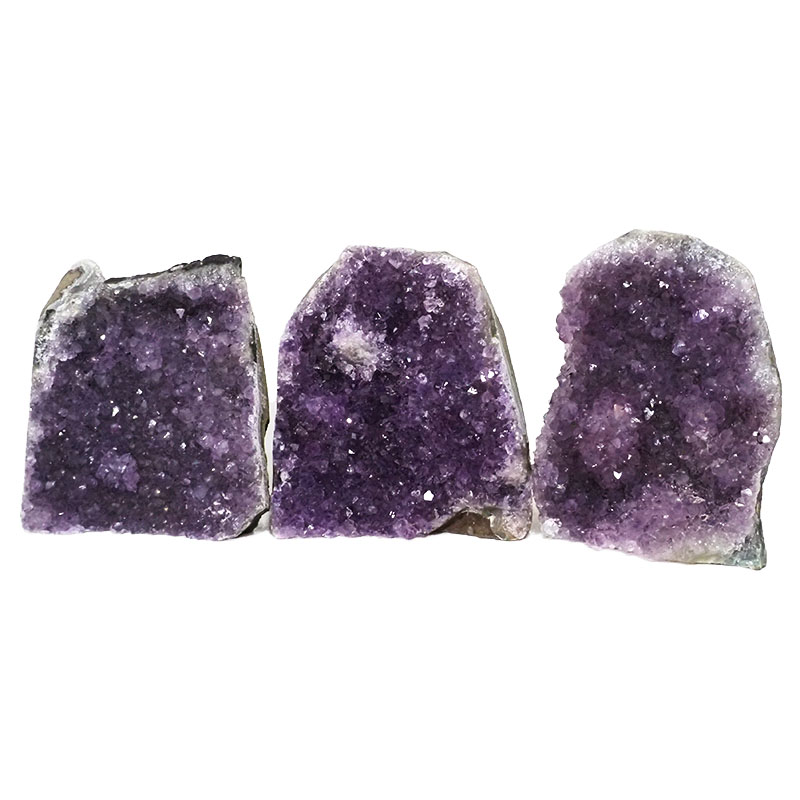 1.89kg Amethyst Crystal Geode Specimen Set 3 Pieces DN386 3 Amethyst Crystal Geode Specimen Set 3 Pieces DN386 | Himalayan Salt Factory