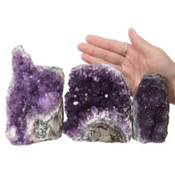 2.15kg Amethyst Crystal Geode Specimen Set 3 Pieces DN389 5 Amethyst Crystal Geode Specimen Set 3 Pieces DN389 | Himalayan Salt Factory