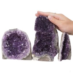2.19kg Amethyst Crystal Geode Specimen Set 3 Pieces DN392 5 Amethyst Crystal Geode Specimen Set 3 Pieces DN392 | Himalayan Salt Factory