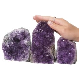 2.33kg Amethyst Crystal Geode Specimen Set 3 Pieces DN393 5 Amethyst Crystal Geode Specimen Set 3 Pieces DN393 | Himalayan Salt Factory