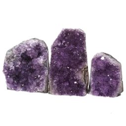 Amethyst Crystal Geode Specimen Set 3 Pieces DN393 | Himalayan Salt Factory