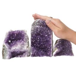 2.06kg Amethyst Crystal Geode Specimen Set 3 Pieces DN394 5 Amethyst Crystal Geode Specimen Set 3 Pieces DN394 | Himalayan Salt Factory