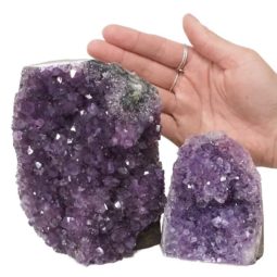 2.23kg Amethyst Crystal Geode Specimen Set 2 Pieces DN380 5 Amethyst Polished Crystal Geode Specimen Set 2 Pieces DN380 | Himalayan Salt Factory