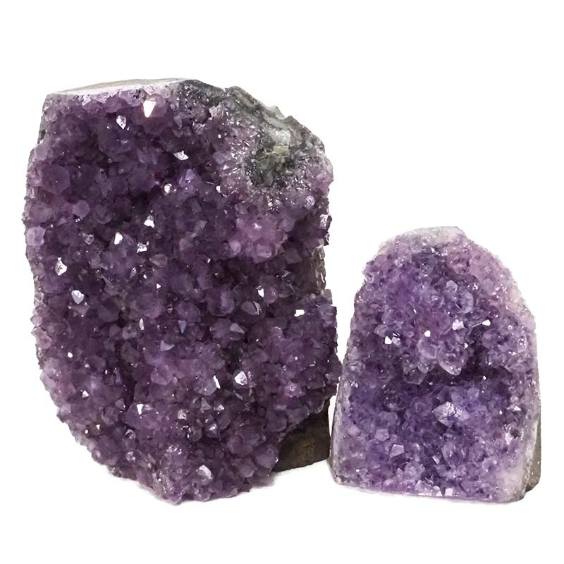 2.23kg Amethyst Crystal Geode Specimen Set 2 Pieces DN380 3 Amethyst Polished Crystal Geode Specimen Set 2 Pieces DN380 | Himalayan Salt Factory