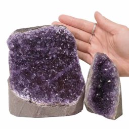 2.25kg Amethyst Crystal Geode Specimen Set 2 Pieces DN384 5 Amethyst Polished Crystal Geode Specimen Set 2 Pieces DN384 | Himalayan Salt Factory