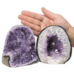 1.95kg Amethyst Polished Crystal Geode Specimen Set 2 Pieces DN429 5 Amethyst Polished Crystal Geode Specimen Set 2 Pieces DN429 | Himalayan Salt Factory